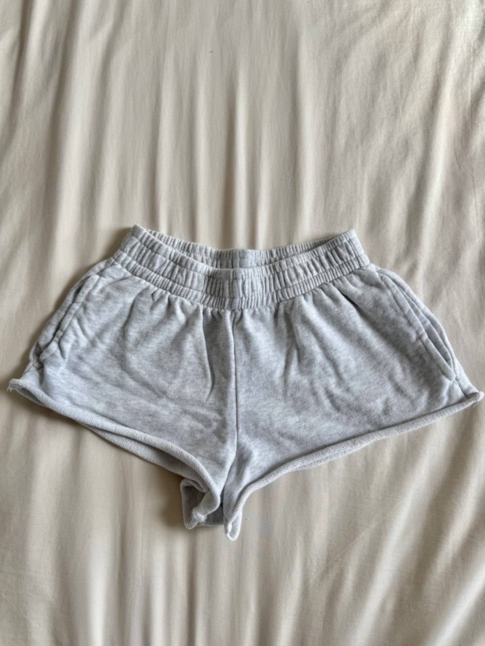 Women's Light Gray Lounge Shorts